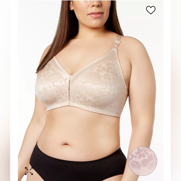 Bali Light Purple Floral Lace Wireless Bra 38D EUC - Picture 4 of 11